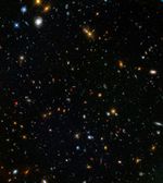 Thousands of galaxies appear all across the view.