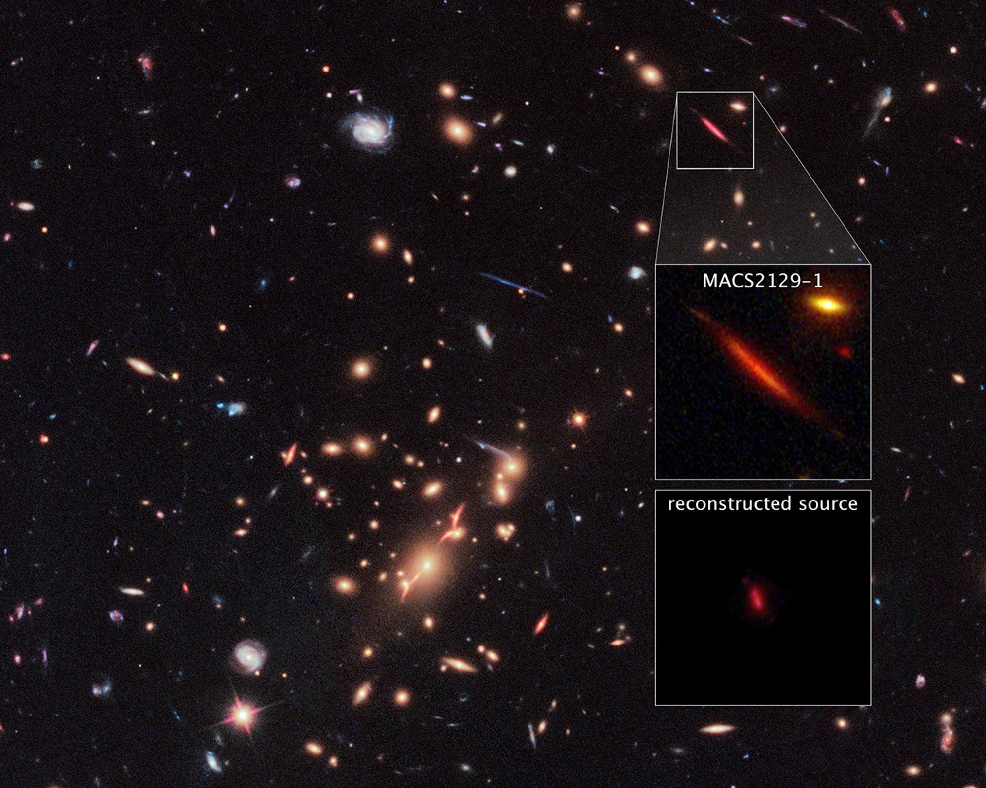 Galaxy Cluster MACS J2129-0741 and Lensed Galaxy MACS2129-1