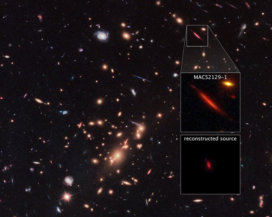 Galaxy Cluster MACS J2129-0741 and Lensed Galaxy MACS2129-1