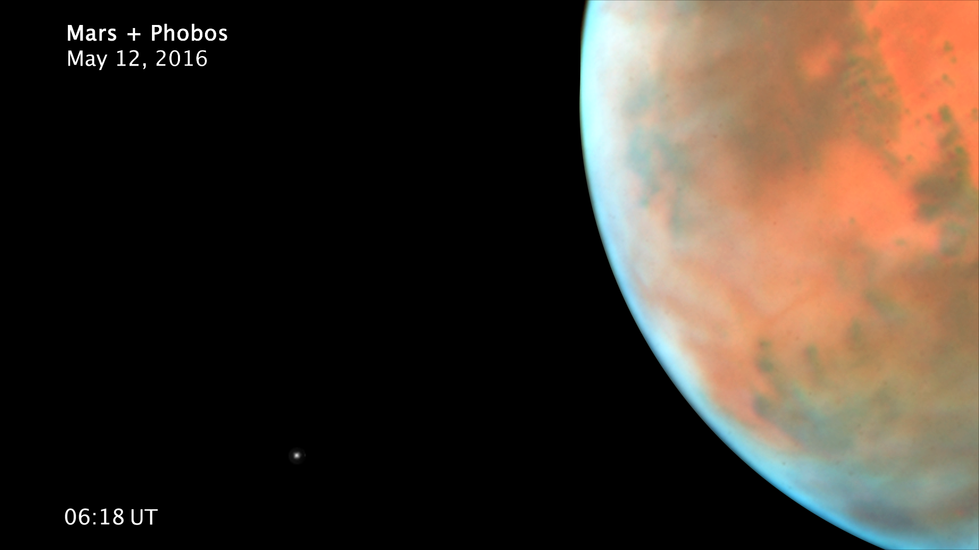 Time-lapse of Phobos in Orbit around Mars (Annotated, Smoothed)