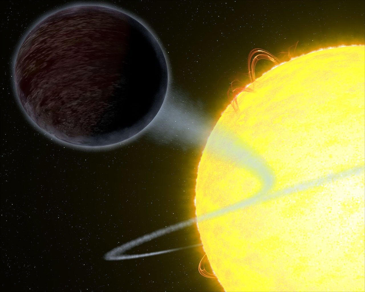 Artist's View of Extrasolar Planet WASP-12b