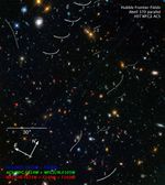 Compass Image for Asteroids in Hubble Frontier Fields