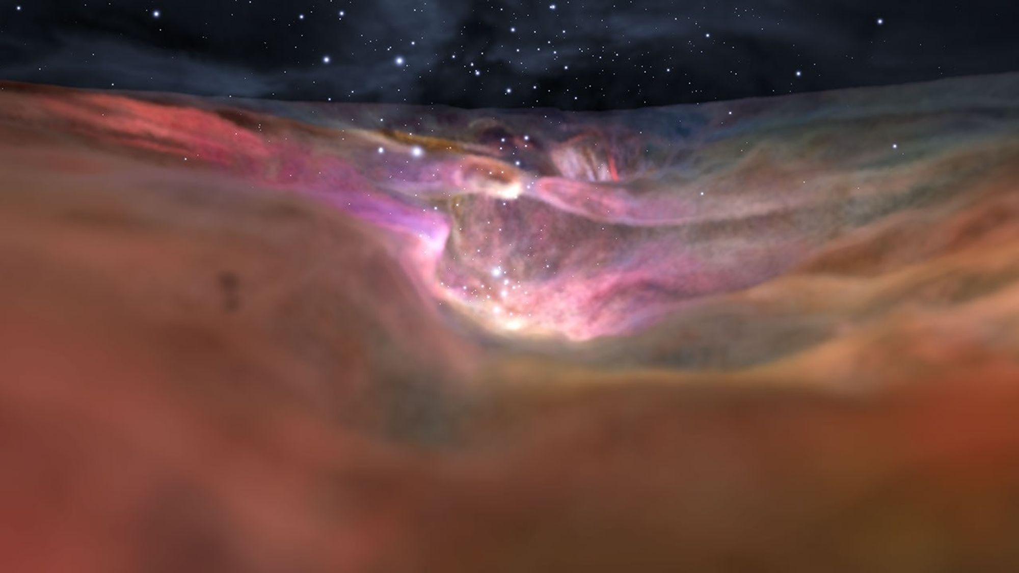 Visible Visualization of the Orion Nebula