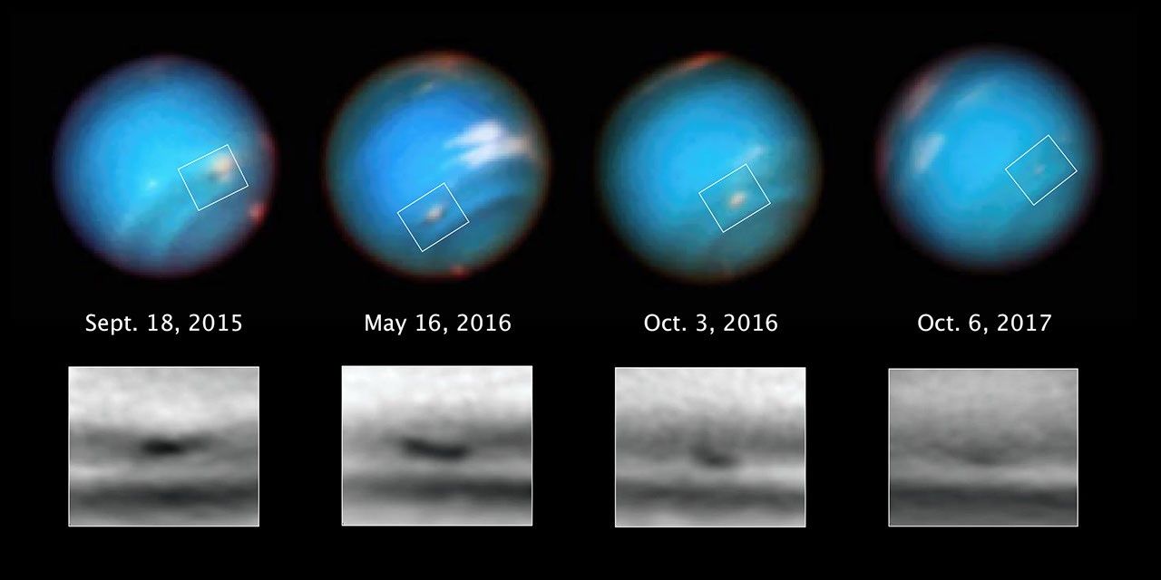 Neptune's Mysterious Shrinking Storm