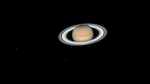 Saturn and Six of Its Moons (Annotated)