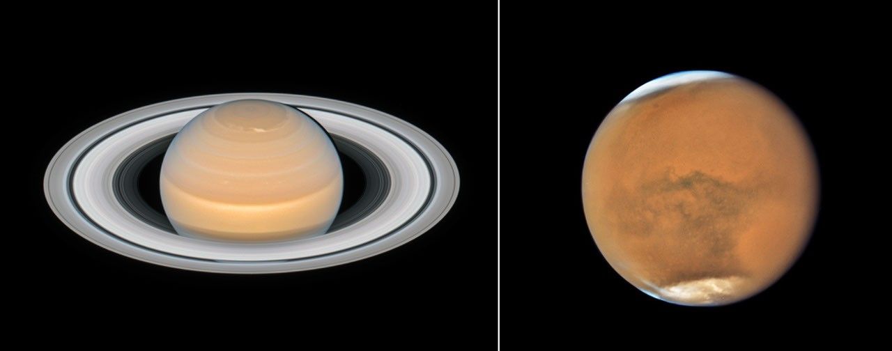 Saturn and Mars at Opposition