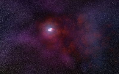 Artist’s Impression of Pulsar Wind from a Neutron Star