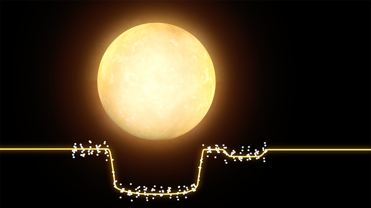 Animation of Hubble Transit Data of Potential Exomoon