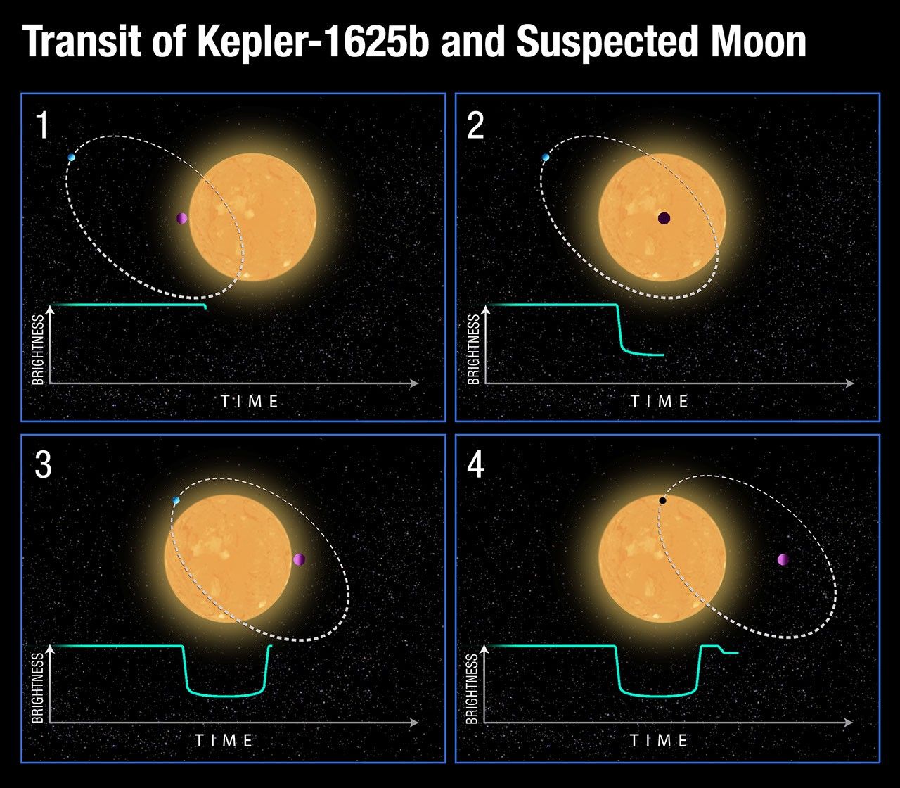 Transit of Kepler-1625b and Suspected Moon