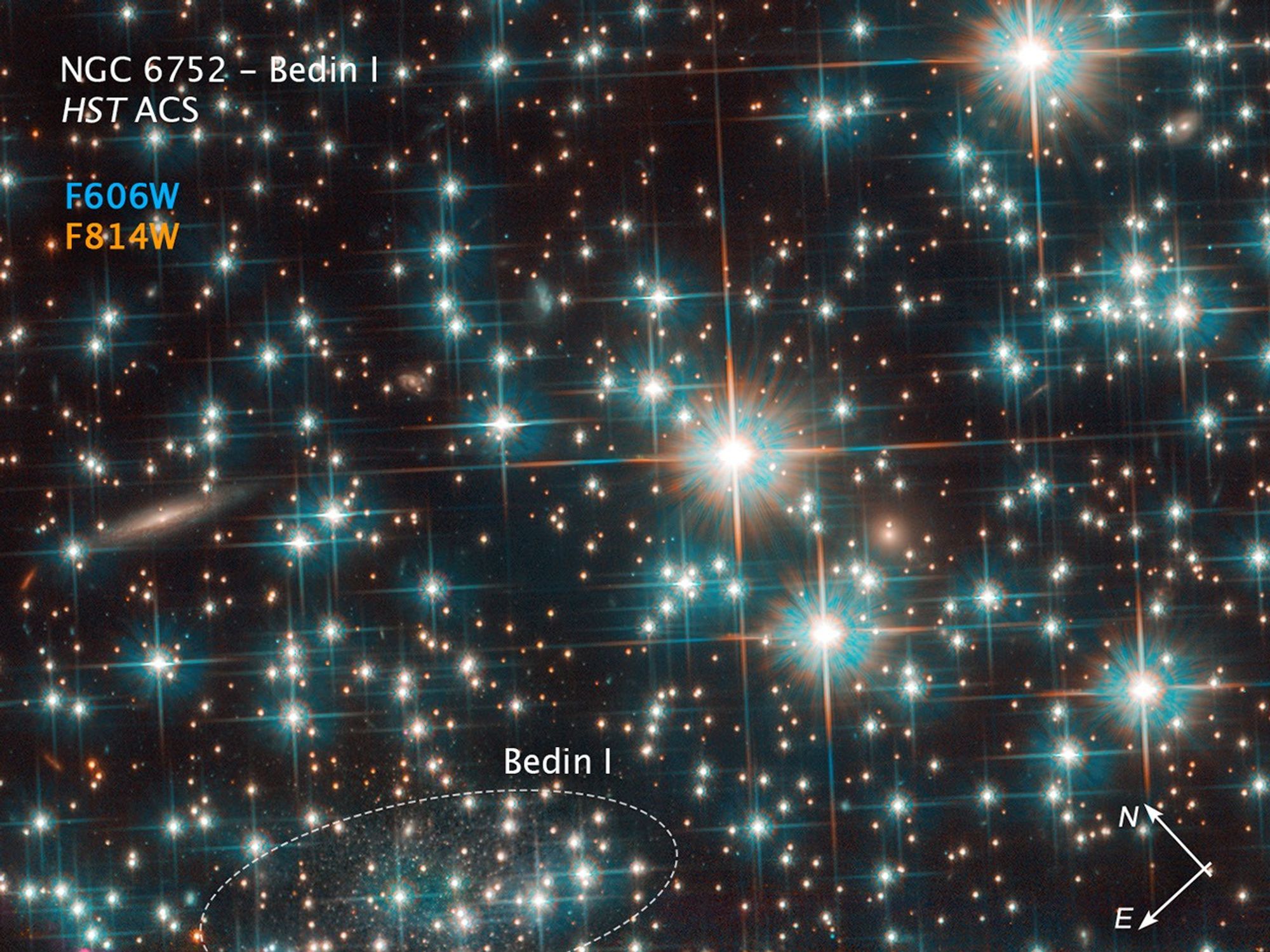 Compass Image of Bedin 1 in NGC 6752