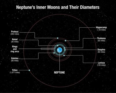 Neptune’s Inner Moons and Their Diameters