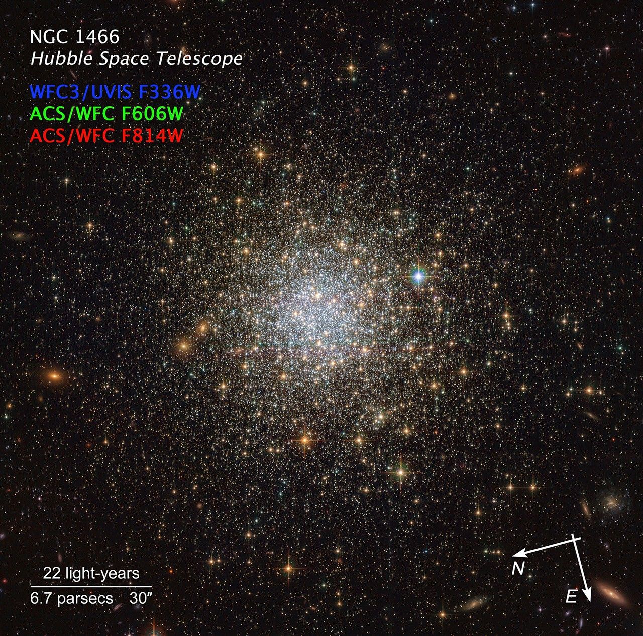 NGC 1466 Compass Image