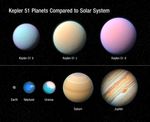 Illustration of Kepler 51 Planets Compared to Solar System