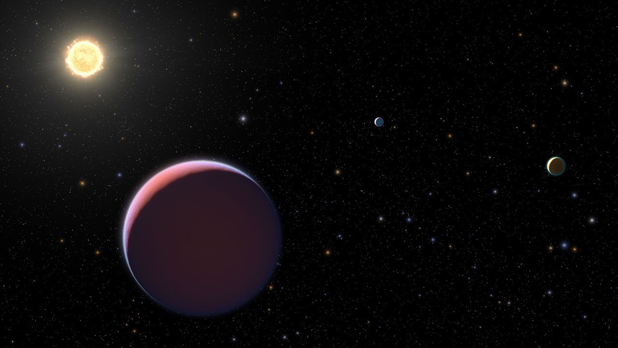 Illustration of Kepler 51 System