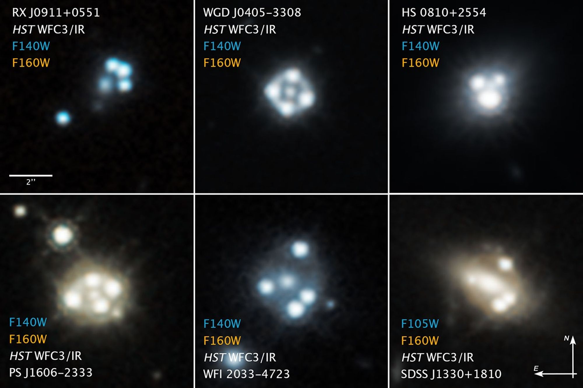 Compass Image of Gravitationally Lensed Quasars