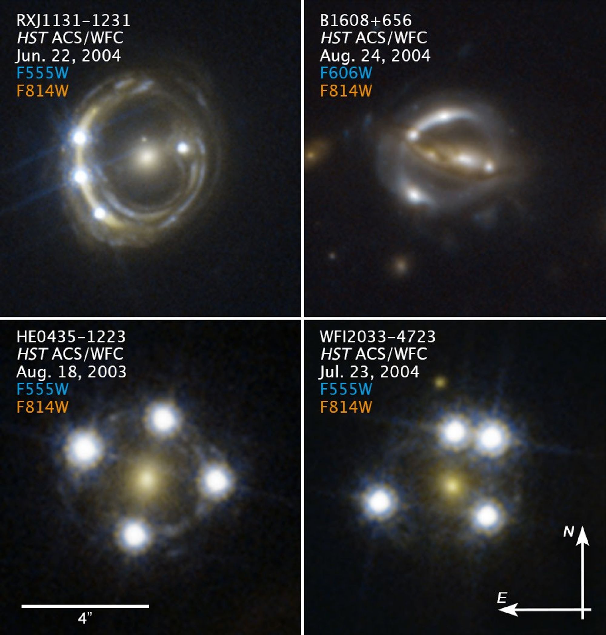 Compass Image of Gravitationally Lensed Quasars