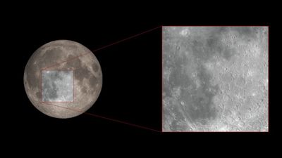 Hubble’s Region of Study During the Lunar Eclipse (Illustration)