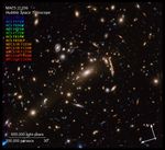 Galaxy Cluster MACS J1206 with compass and scale