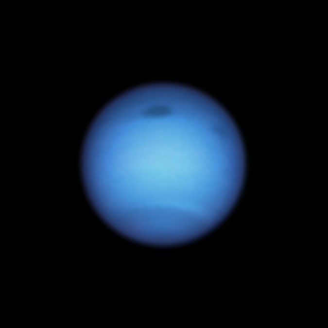 Dark spot on Neptune