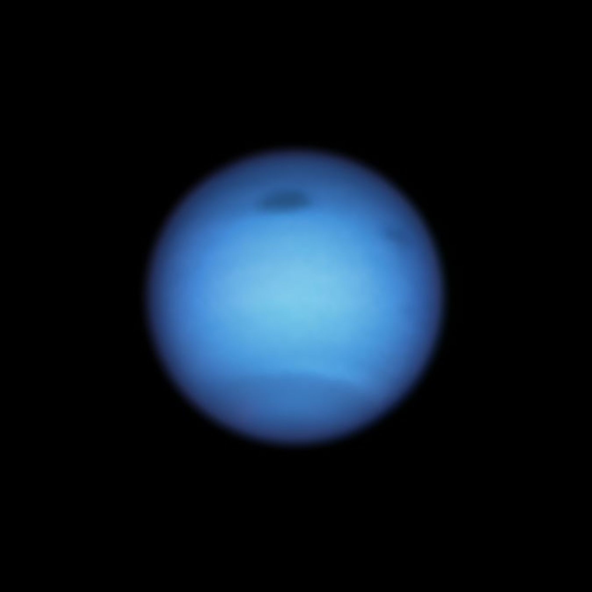 Dark spot on Neptune