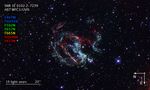 Compass and scale image for supernova remnant 1E 0102
