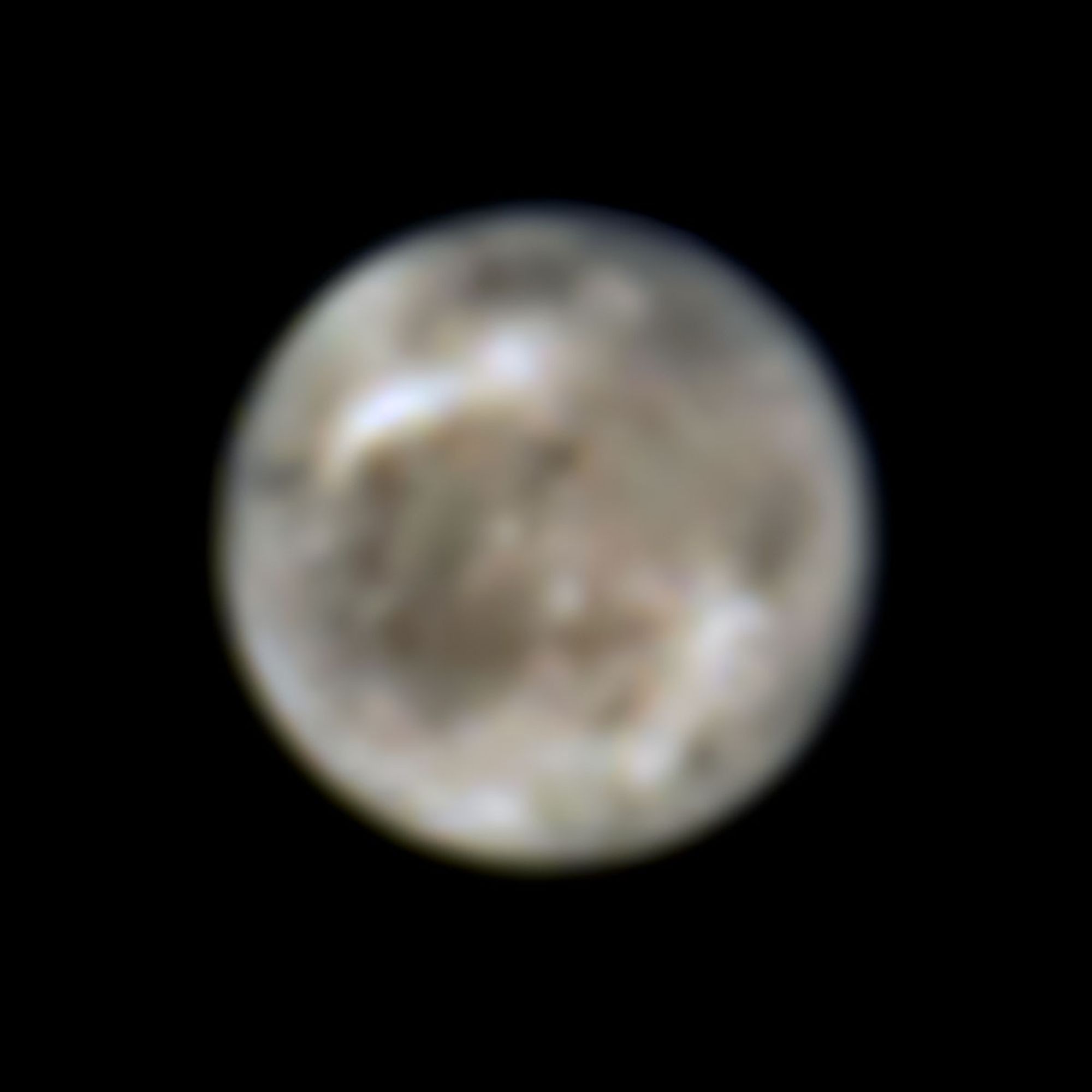 Brown and cratered moon