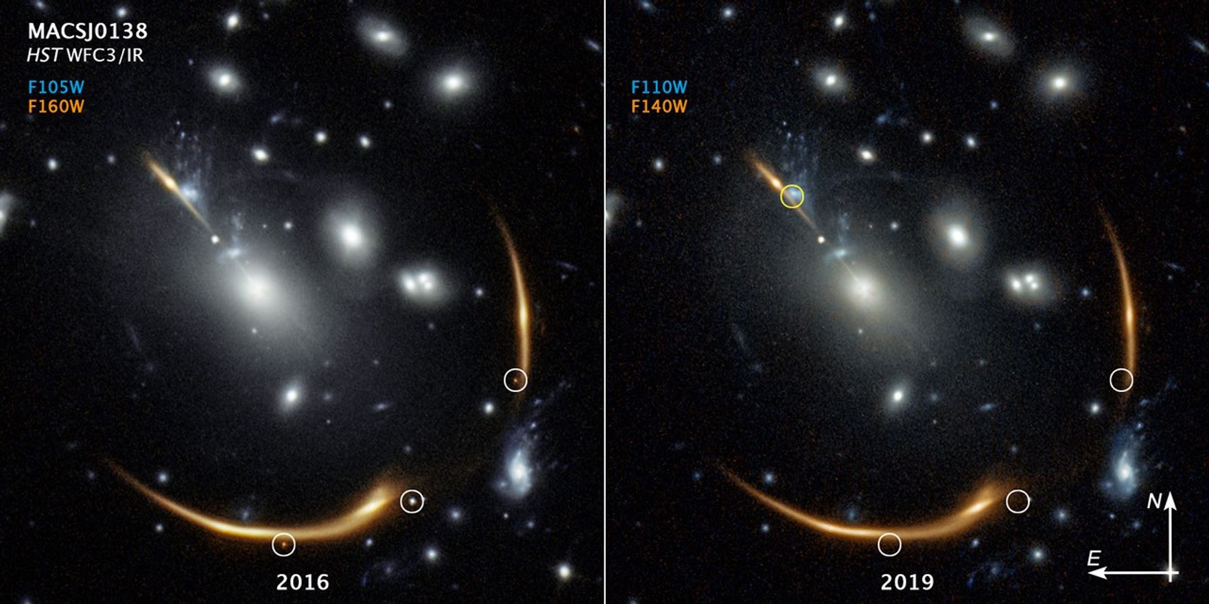 Multiply-imaged Supernova in MACS J0138