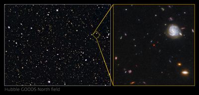 Crop of the GNz7q in the Hubble GOODS-North field