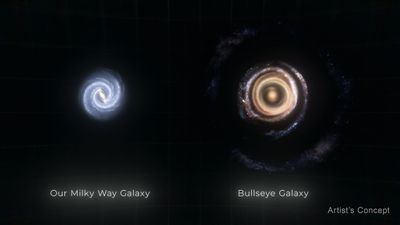 Milky Way Compared to Galaxy LEDA 1313424 (Artist’s Concept)