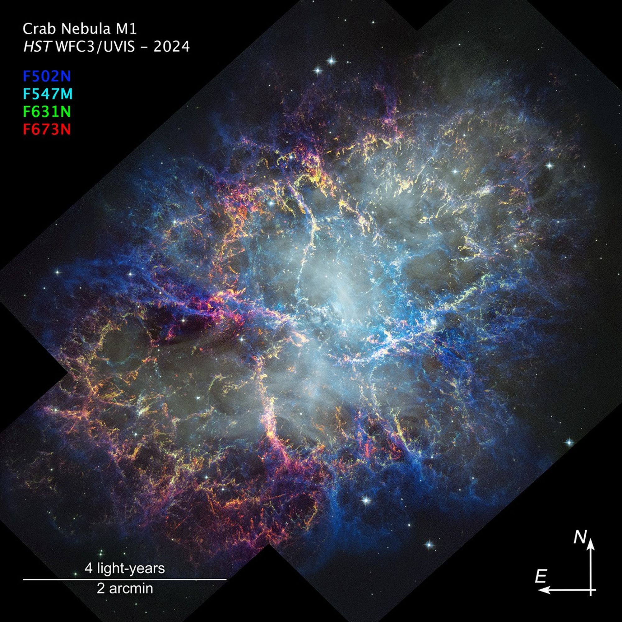 NASA’s Hubble Revisits Crab Nebula to Track 25 Years of Expansion ...