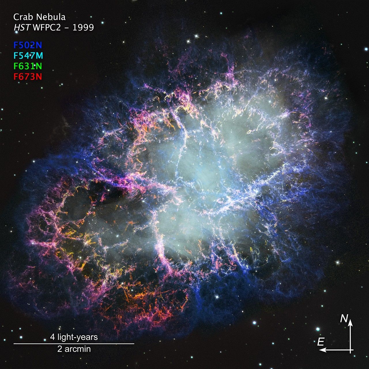 Crab Nebula (1999 Compass Image)