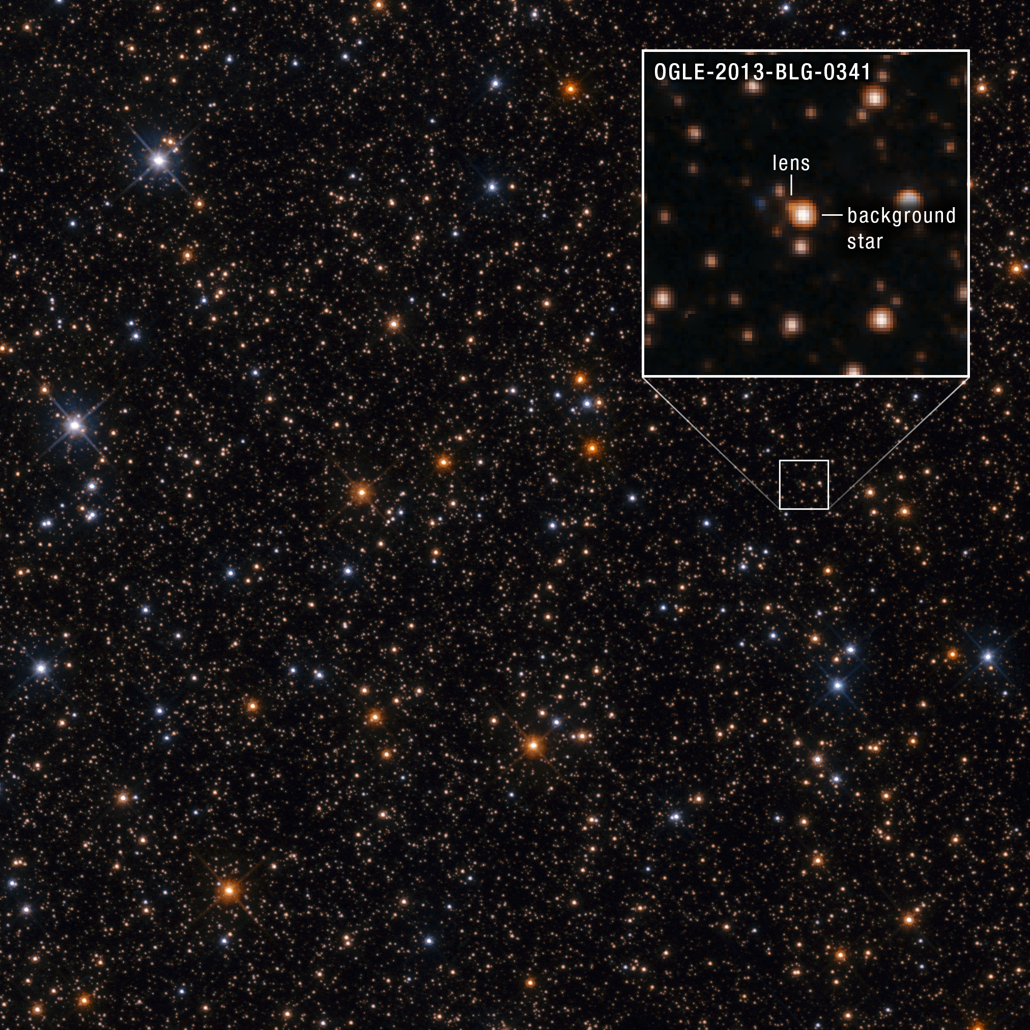 Microlensing Event at OGLE-2013-BLG-0341 (Hubble Image)