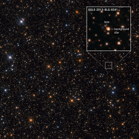 Microlensing Event at OGLE-2013-BLG-0341 (Hubble Image)