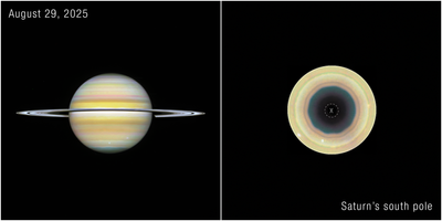 Decagon on Saturn’s South Pole (Color)