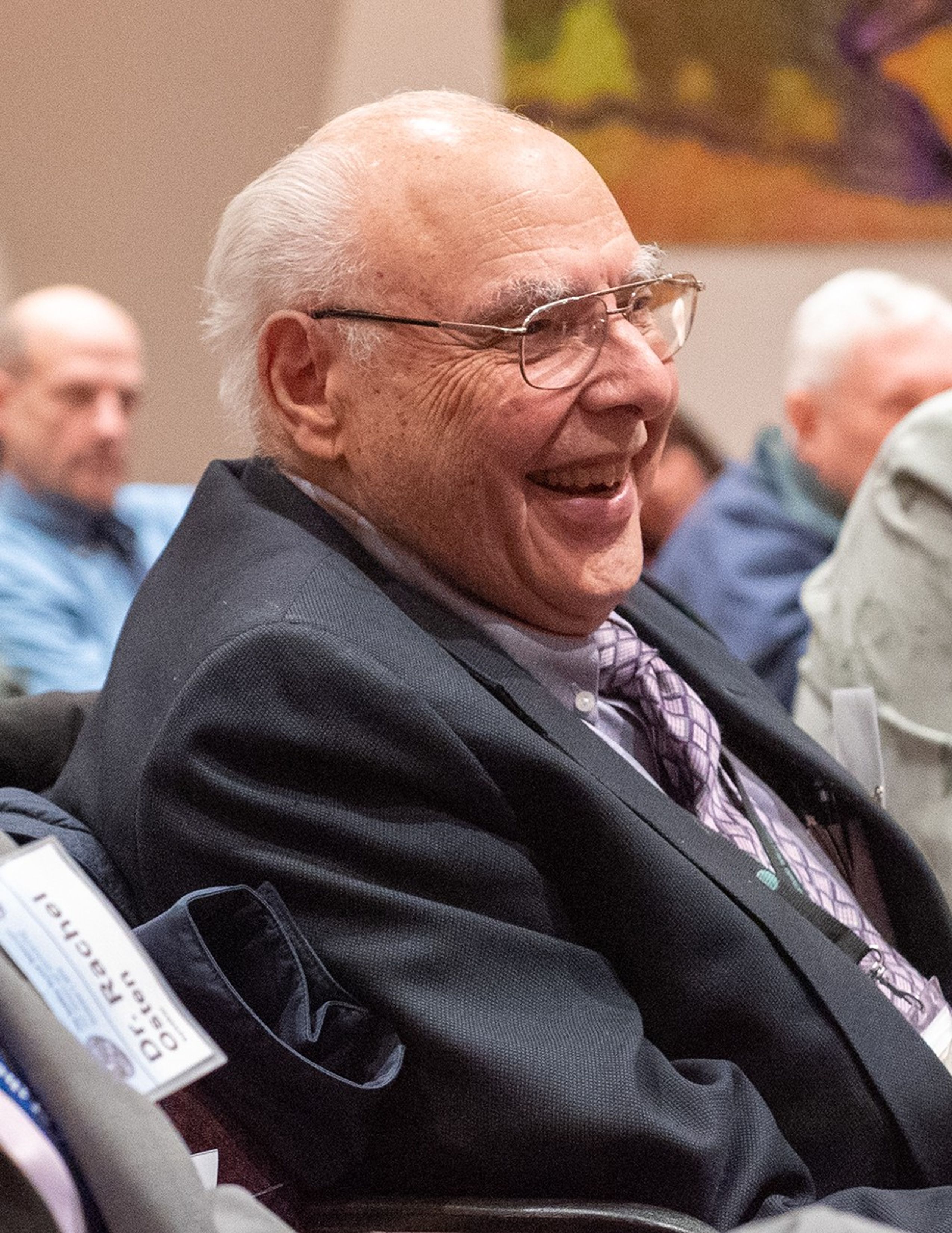 Frank Cepollina listens to the talk in the audience.