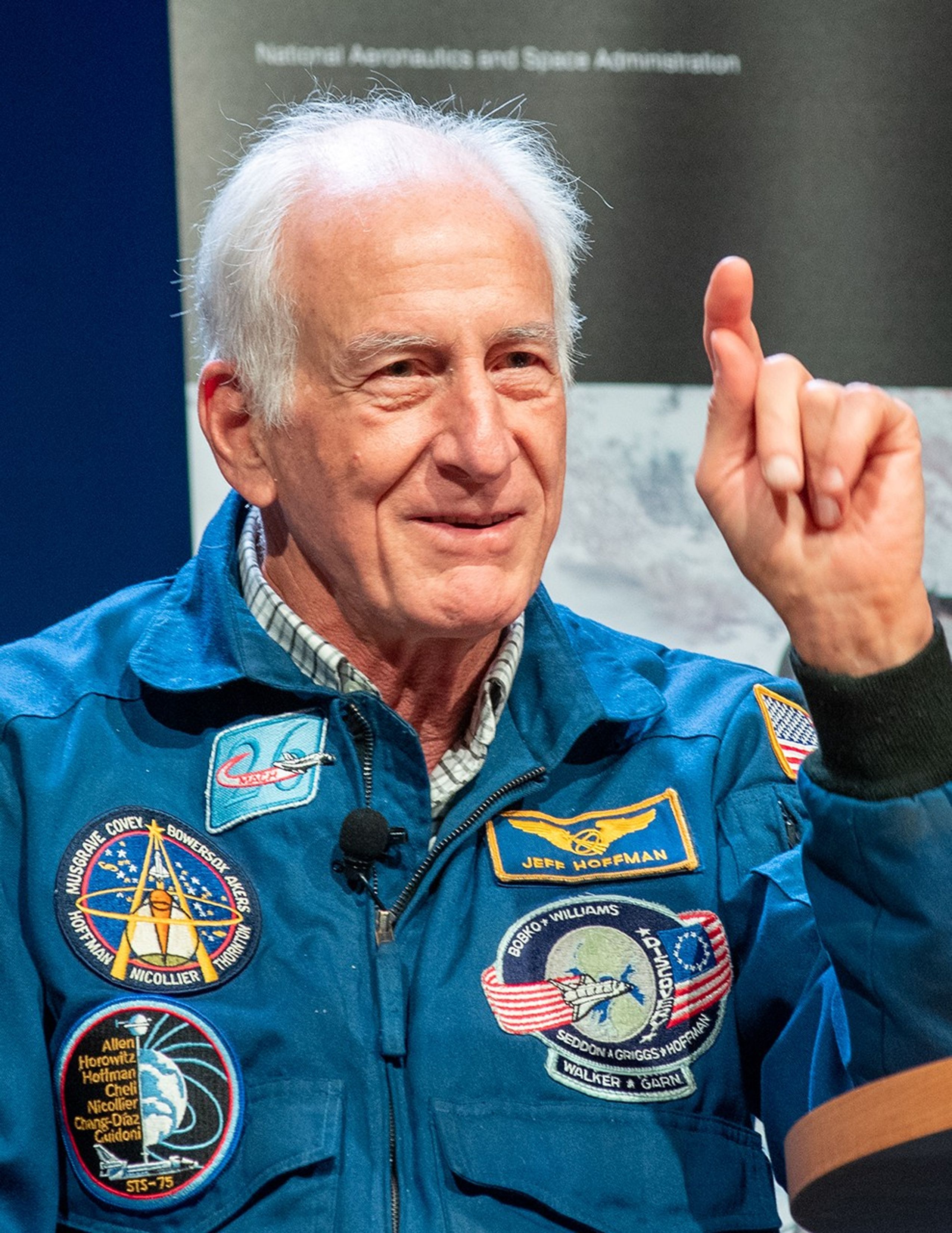 Jeffrey Hoffman addresses the audience.