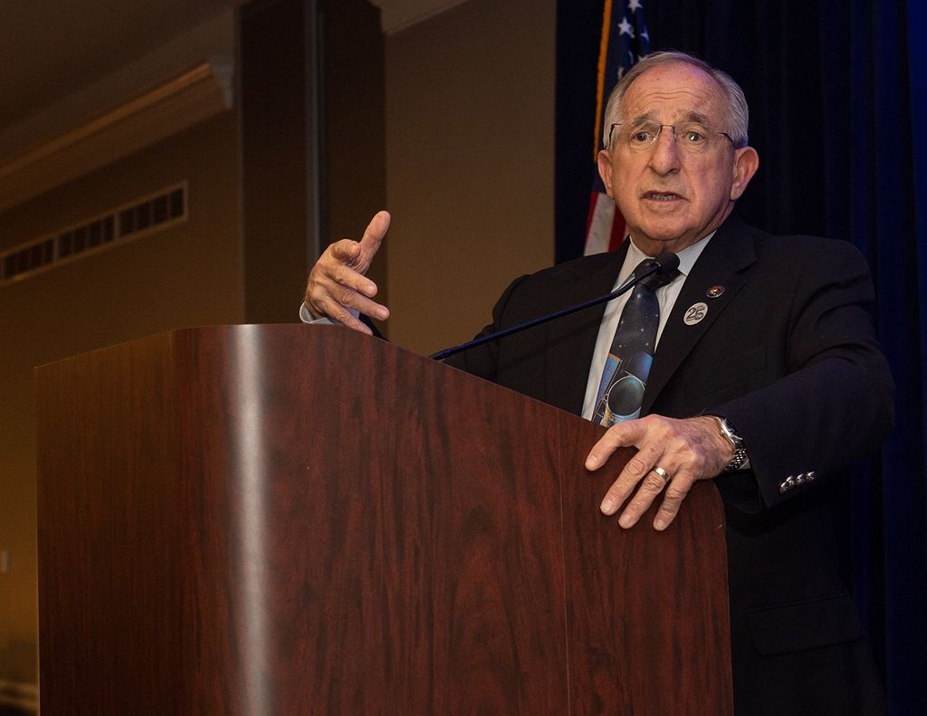 Joseph Rothenberg speaks from the podium.