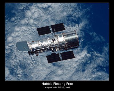 Hubble Floating Free After Servicing Mission 3B (2002)