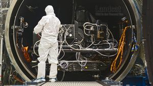 A photograph of TIRS in the Thermal Vac