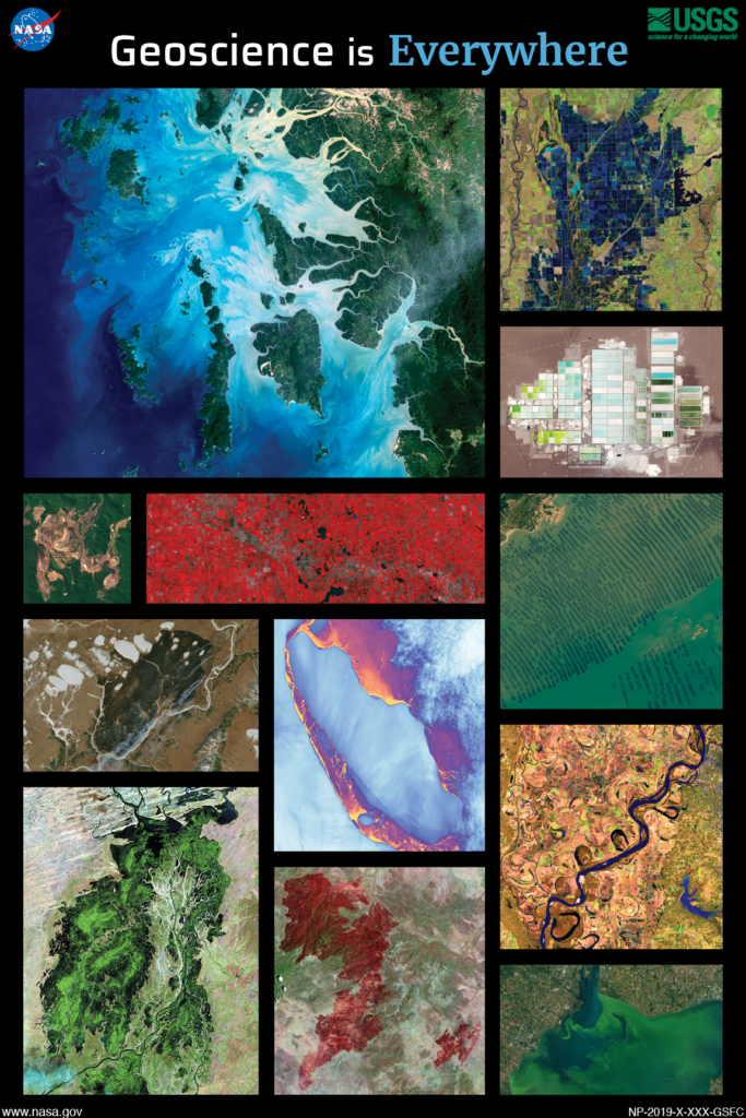 front of the 2019 Earth Science Week poster