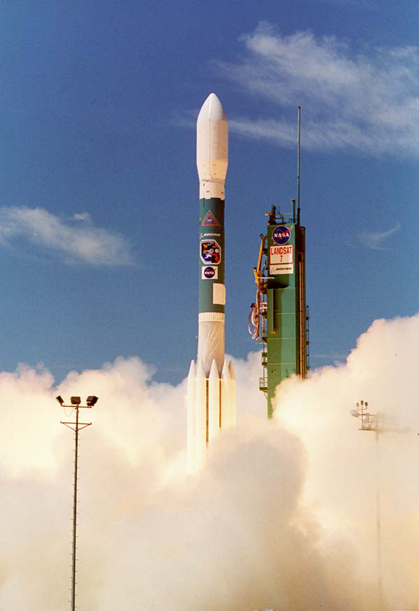 Landsat 7 launched from Vandenberg Air Force Base