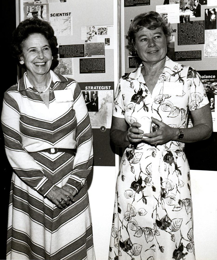 Virginia Norwood (right) with William Pecora�s wife Ethelwyn in 1979