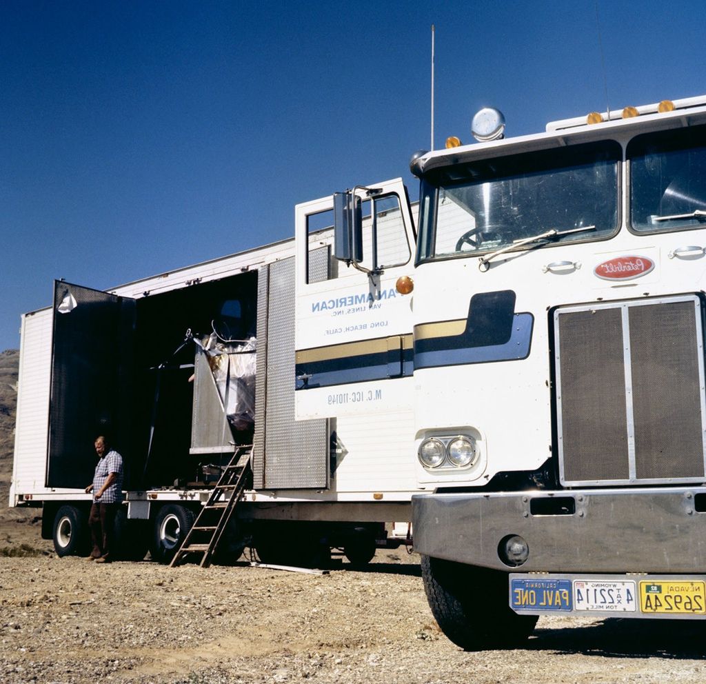 Mobile ground station truck equipped with Landsat 5 TM.