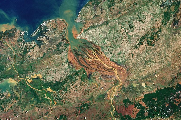 Landsat 8 image of flooding in Madagascar