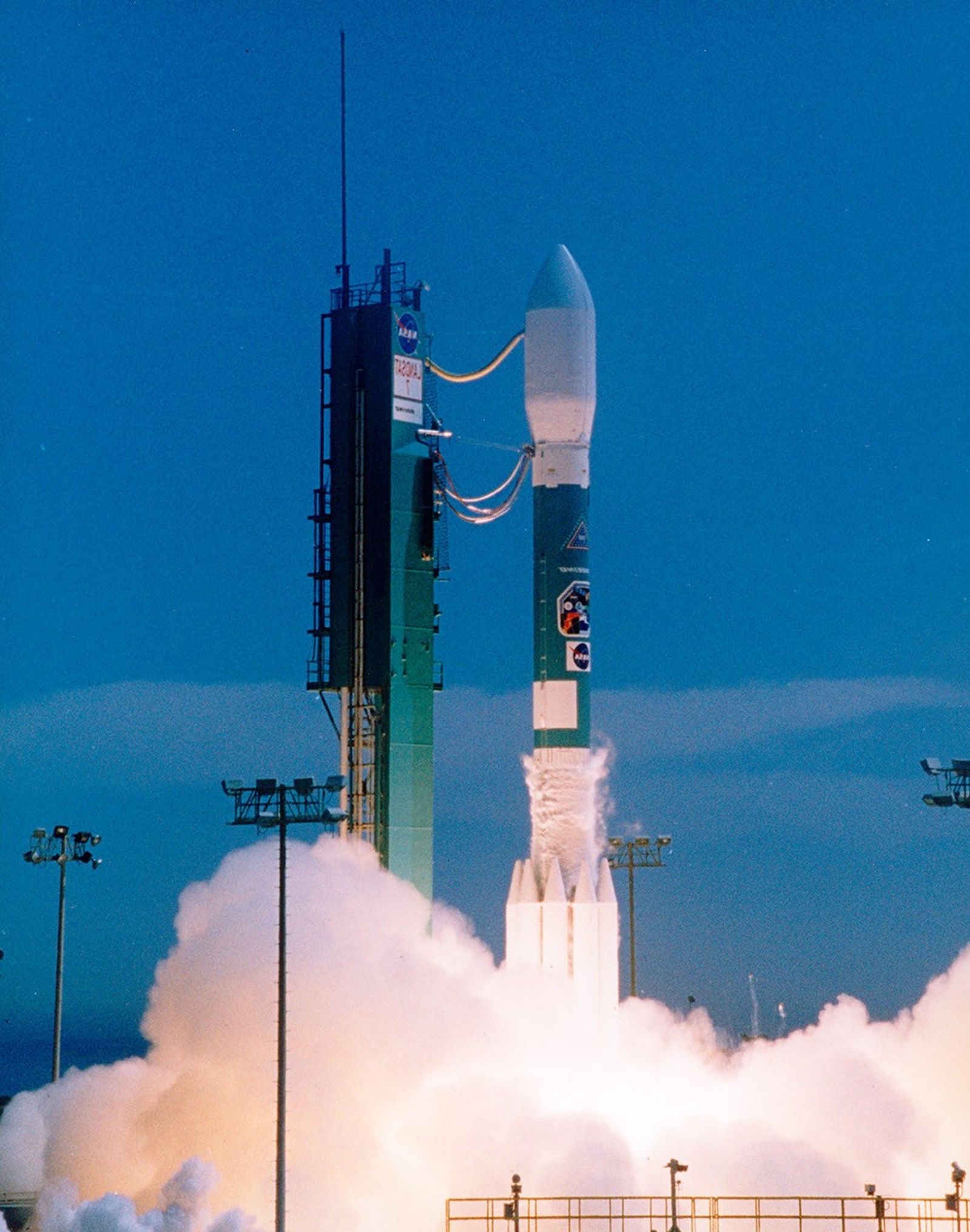 Landsat 7 launched from Vandenberg Air Force Base in California on April 15, 1999.