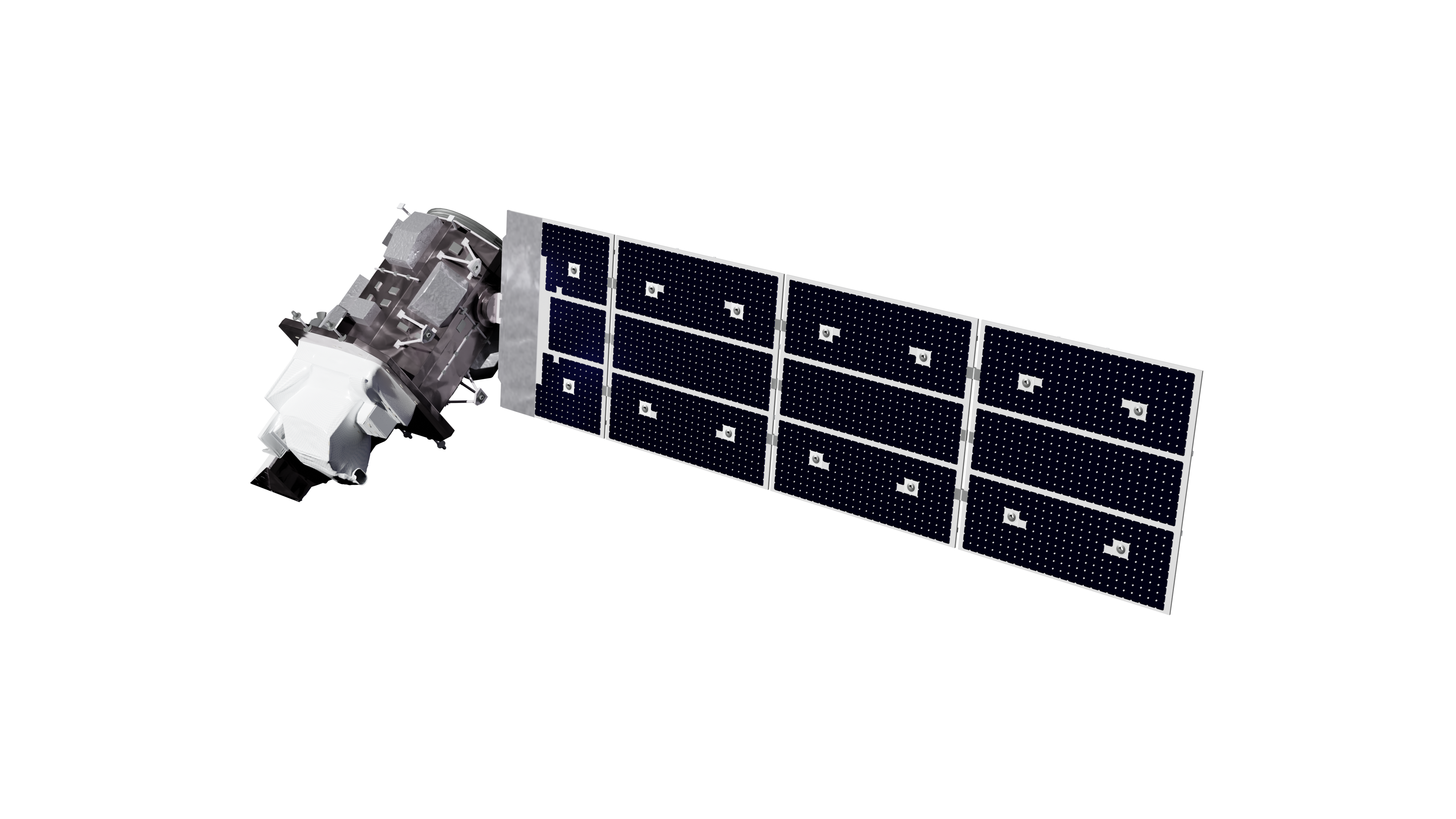 Landsat 9 with a view from the left side of the satellite.