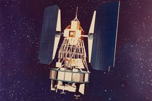 Artist rendering of Landsat 1 (ERTS-A).