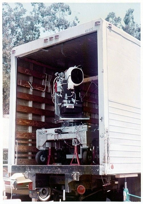The Landsat 1 MSS engineering model on a truck.