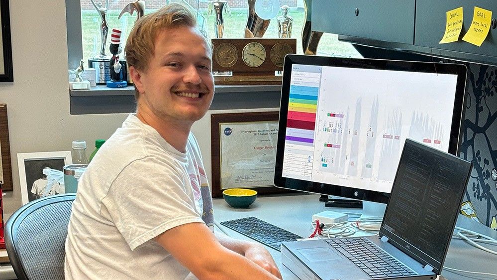 Ross Walter working on his Landsat Spectral Band Comparison Tool