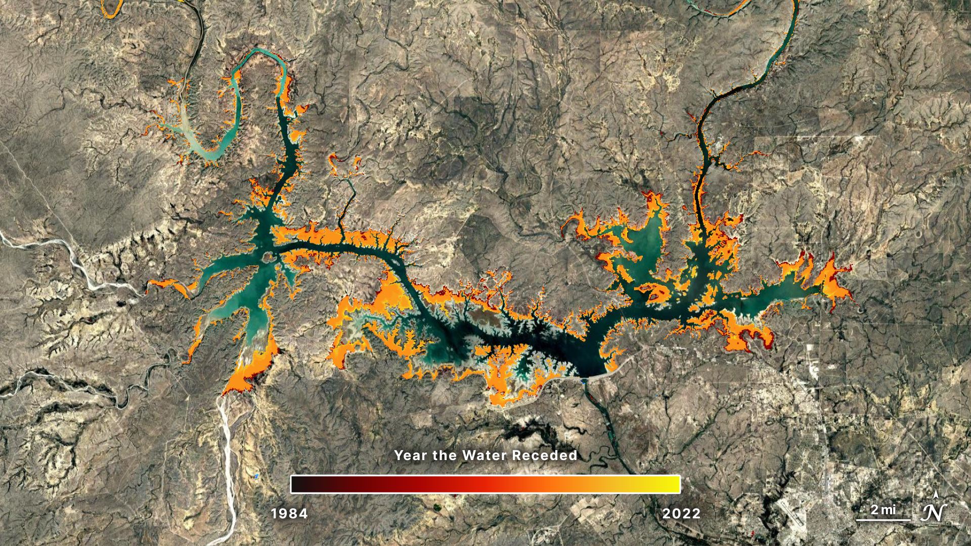 Landsat Reveals Reservoir Changes and Bathymetry